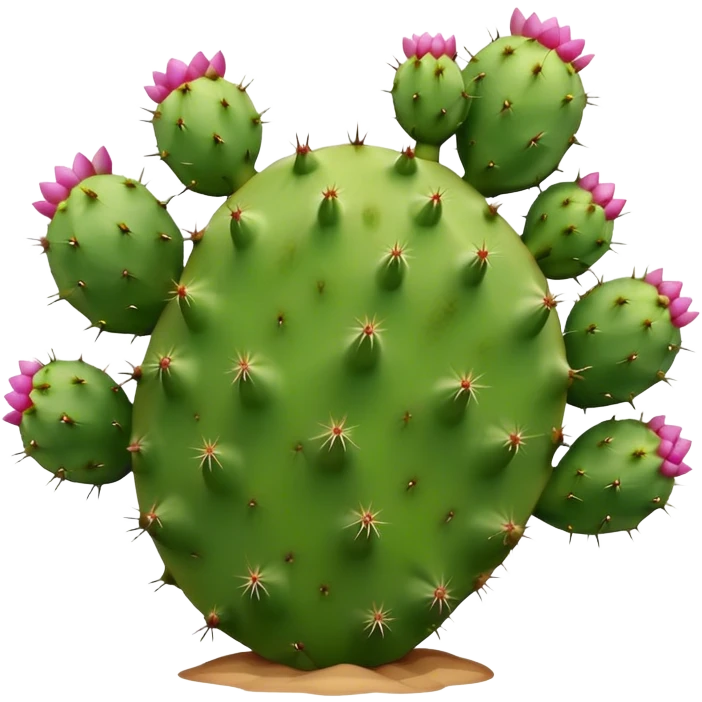 Prickly pear cactus, isolated  emoji