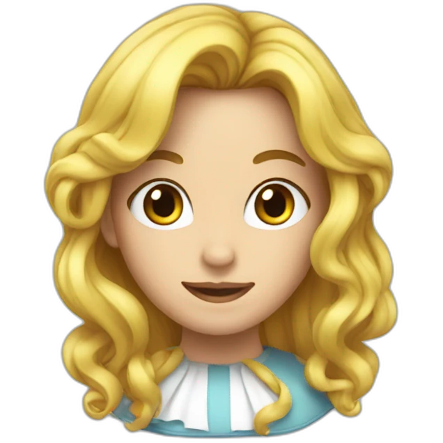Alice avec des cheveux noirs emoji