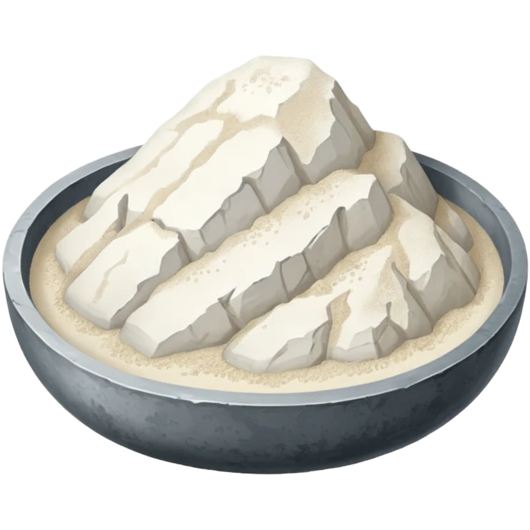 White rock with powder emoji