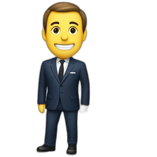 Macron en vacances sur la tour eiffel emoji