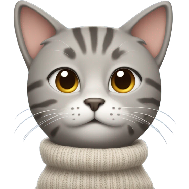 Cat in a sweater emoji