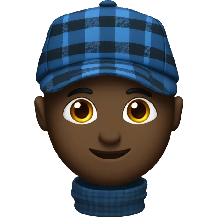 Blue tartan cap emoji