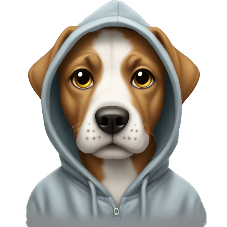 dog wearing hoodie  emoji