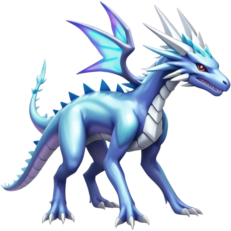  Cool Edgy Shiny Godly Ethereal Digimon-Suicune-Dialga-Kyurem-Latios-Reptile, full body, four legs emoji