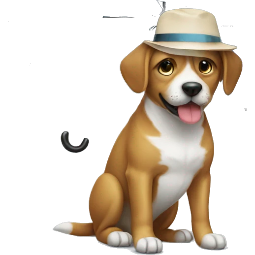 Dog with umbrella emoji