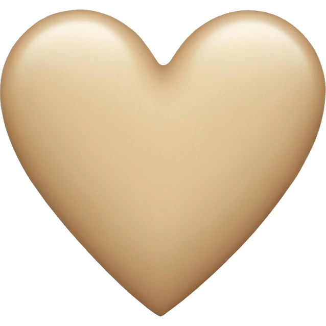 Beige heart  emoji