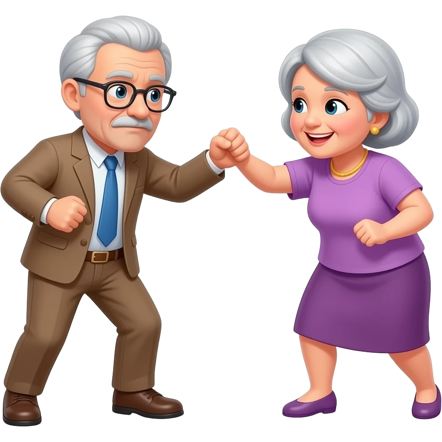 grandpa being beat by grandma emoji