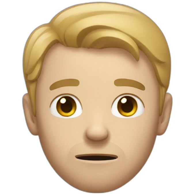 scared white man with cat emoji