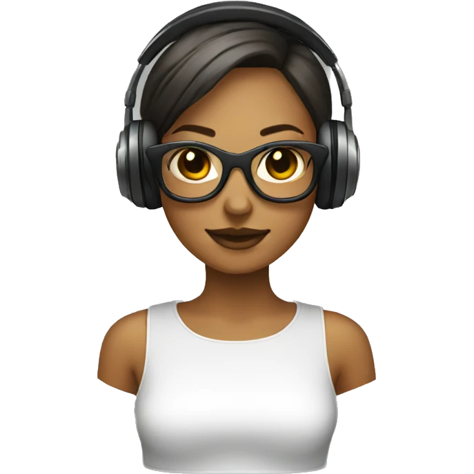 Dj mixer female  emoji