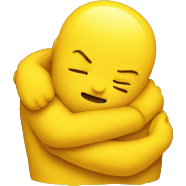 Sad hug yellow face open hug emoji