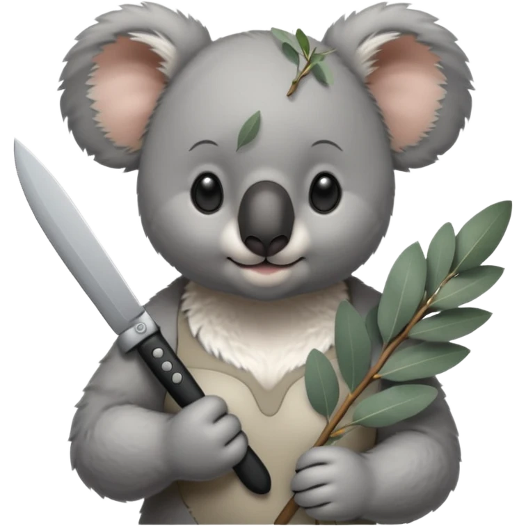 Female koala with knife emoji