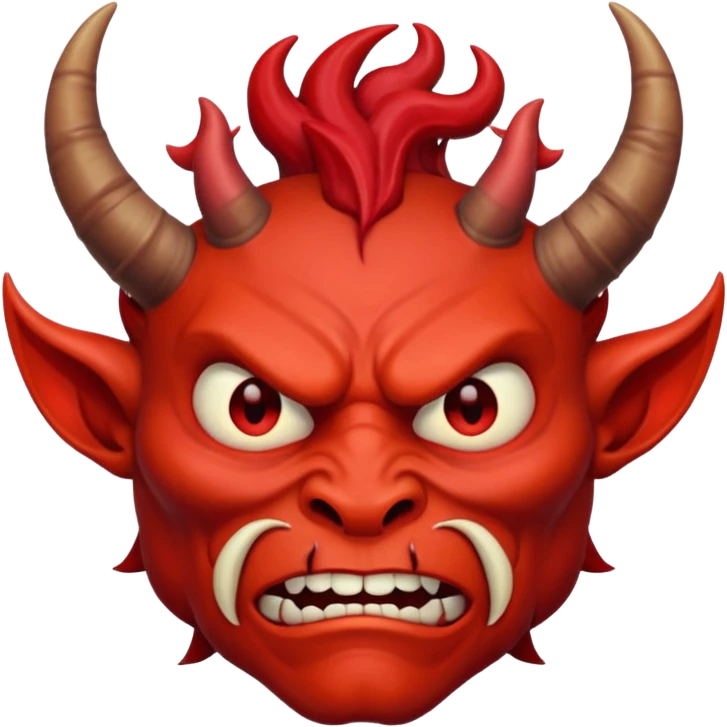 Devil with groan emoji