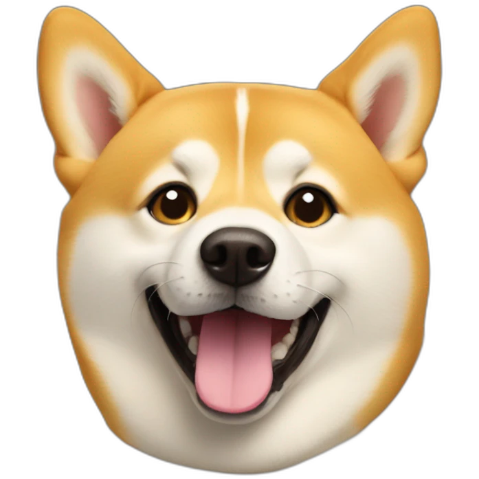 doge with a smile emoji
