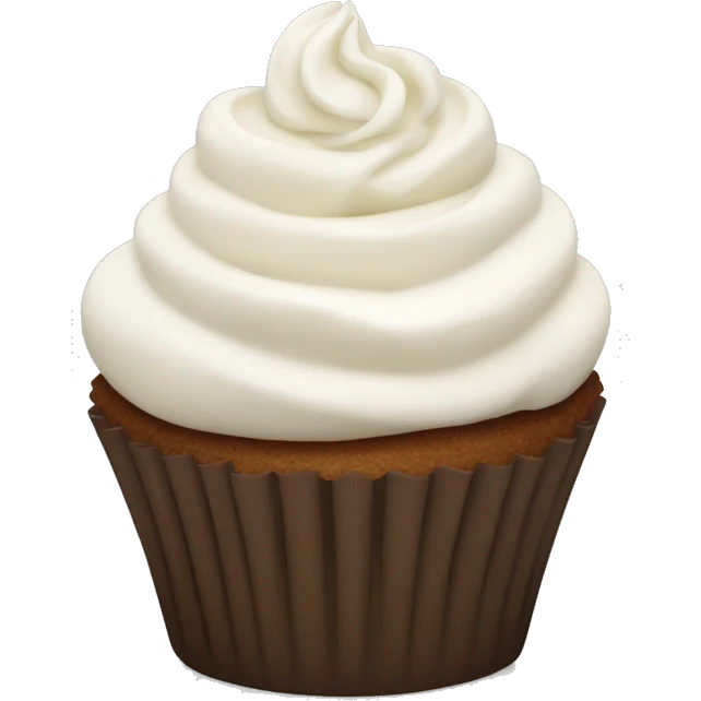 cupcake with white buttercream emoji