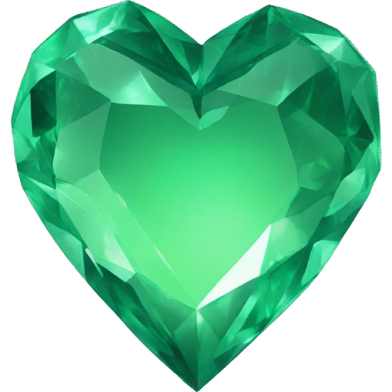 deep-green crystal heart emoji