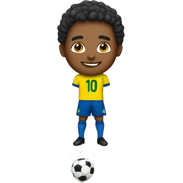 Brazilian football player wearing number 10 emoji