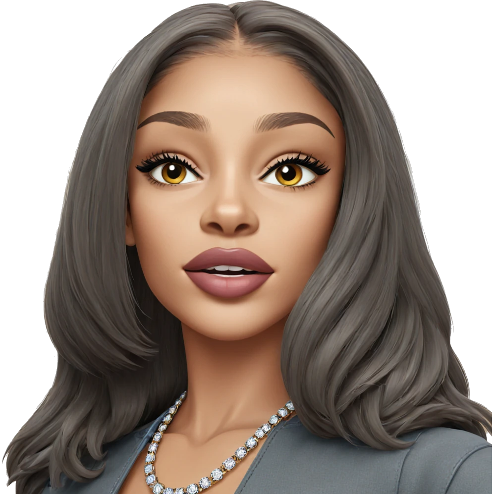 portrait of a girl with jewelry emoji