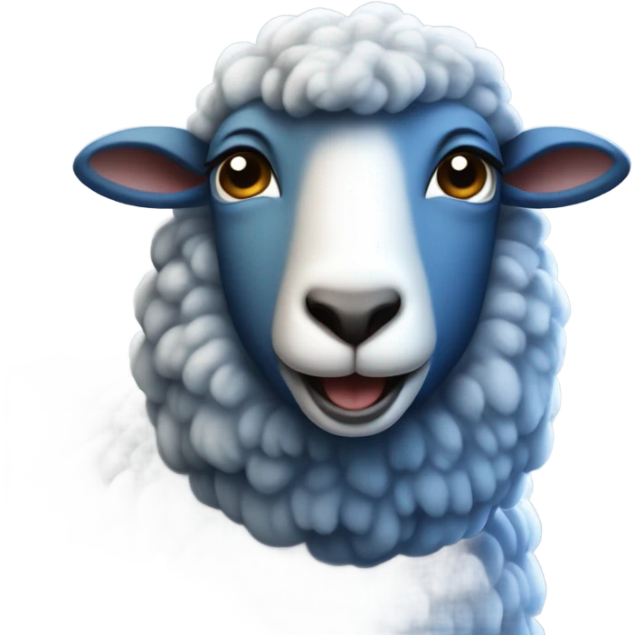 Blue sheep emoji