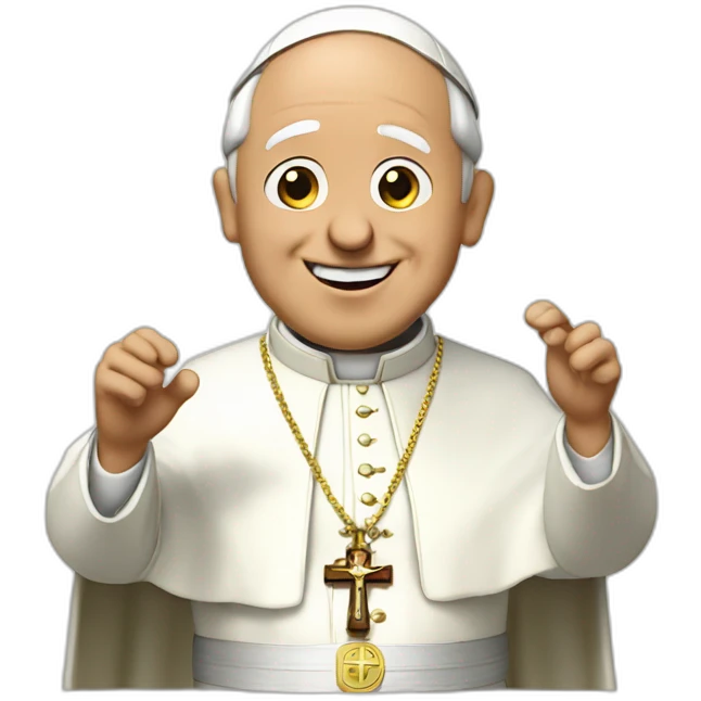 Pope Francis singing emoji