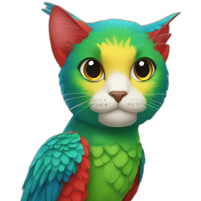 cat parrot emoji