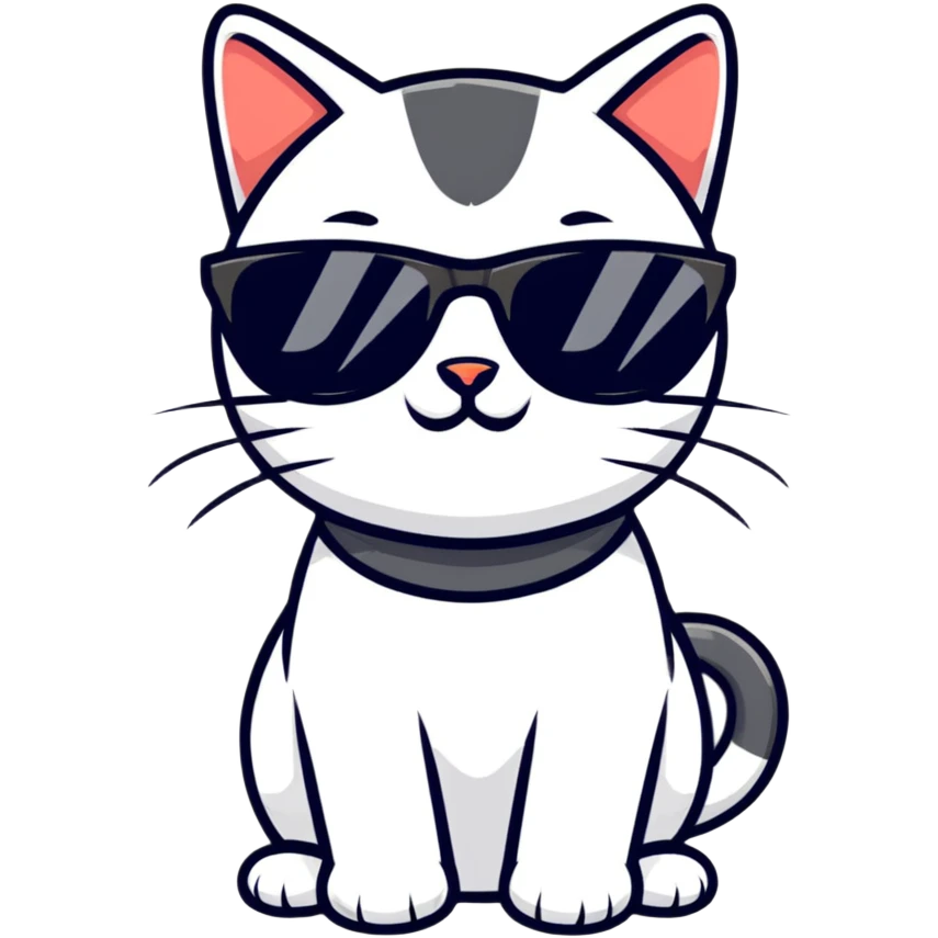 cat wearing sunglasses emoji