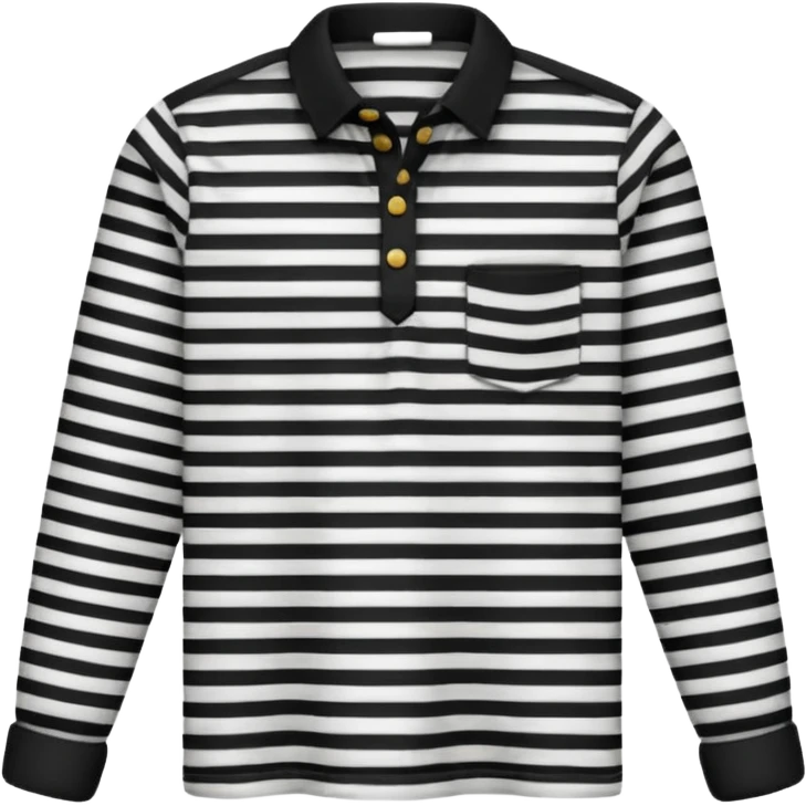 black and white striped shirt, just the shirt french emoji