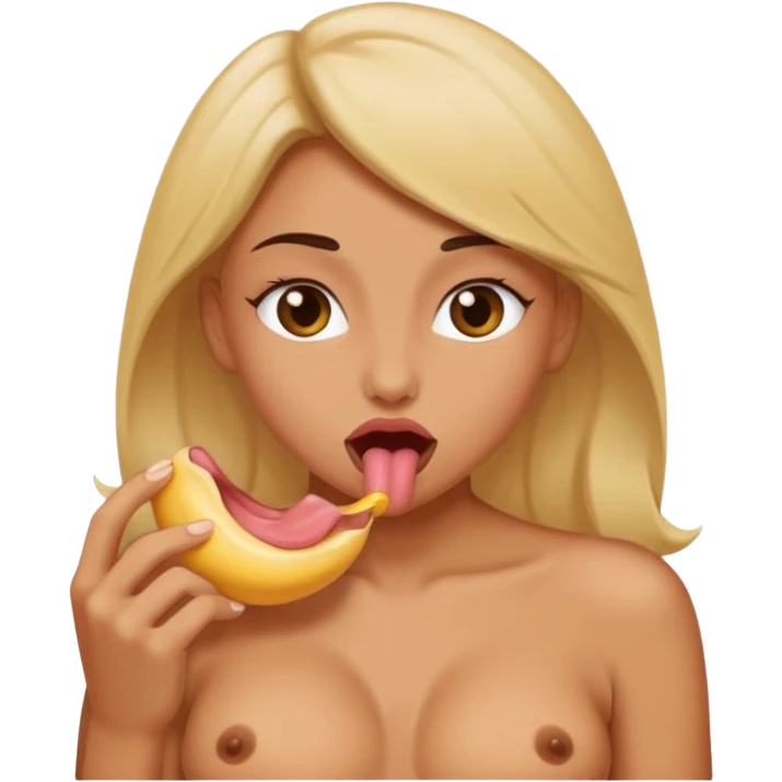 Licking boobs emoji