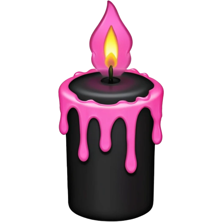 emo black candle with a pink flame emoji
