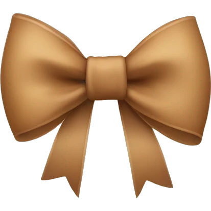 light brown bow emoji