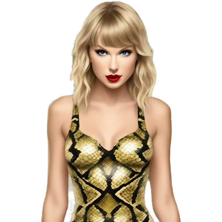 Taylor swift in a snake body suite at the eras tour emoji
