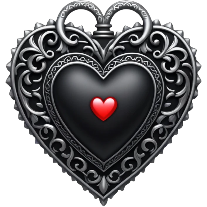 Goth heart emoji