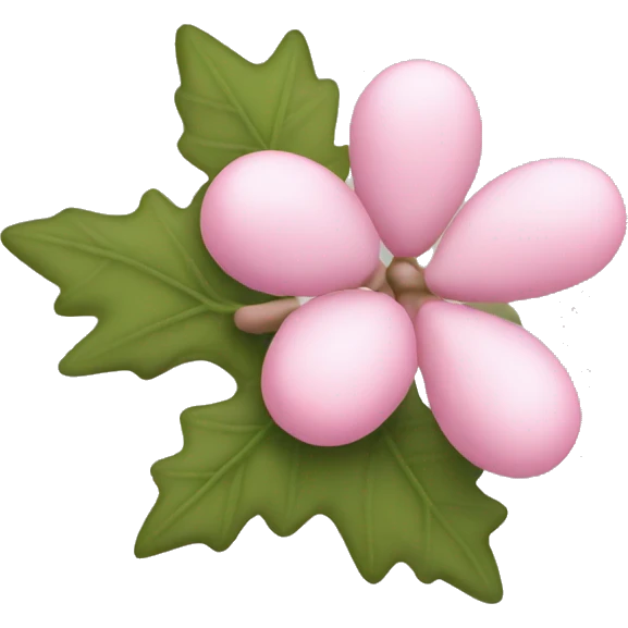 Light pink mistletoe emoji