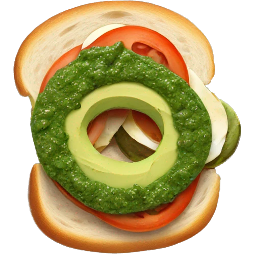 Avocado & Pesto Bagel Sandwich emoji