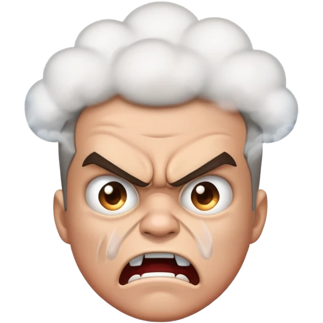 angry mood face with steam coming out emoji