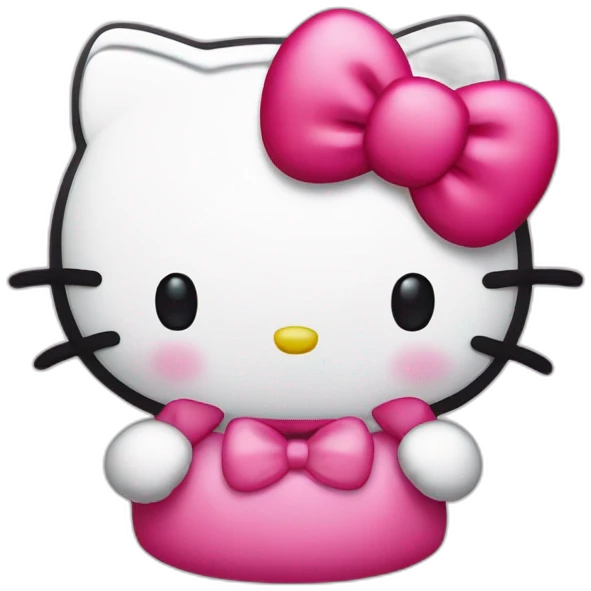 Hello kitty in love emoji