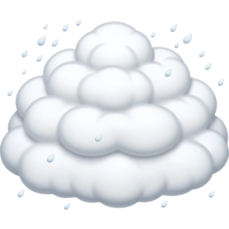 A gentle snowfall with large flakes floating downward. emoji