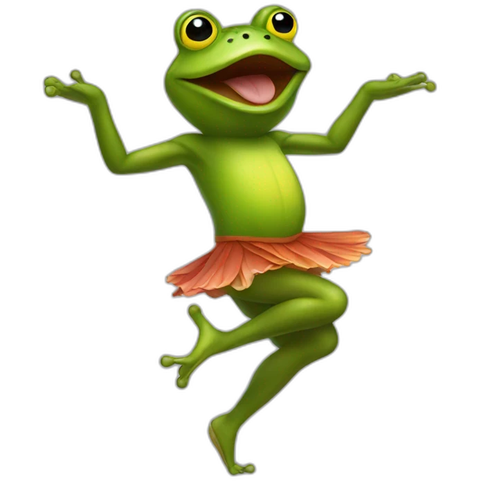 Frog dancer emoji