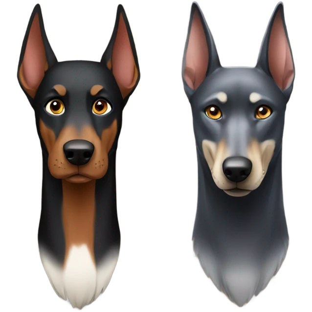 one doberman AND one wolf  emoji