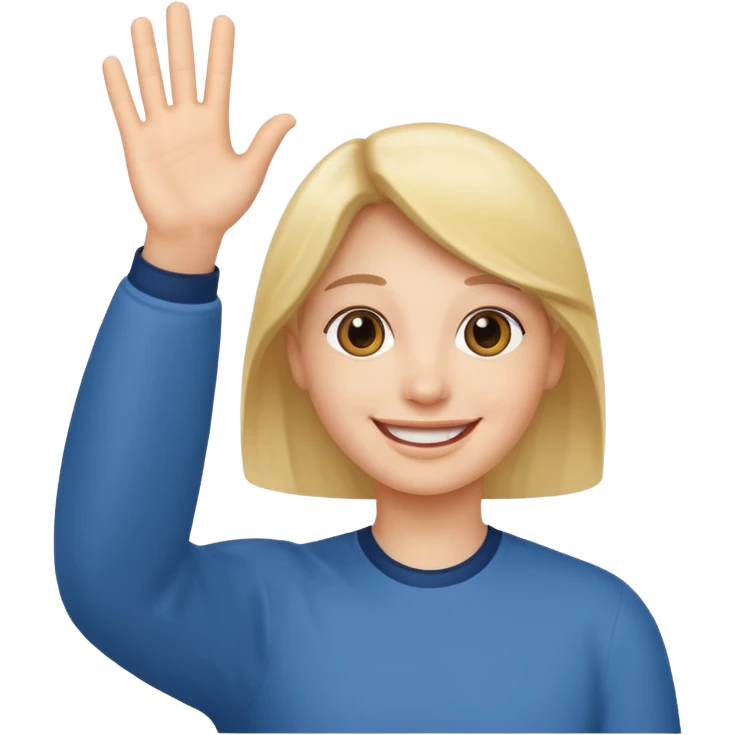 Waving hi  emoji