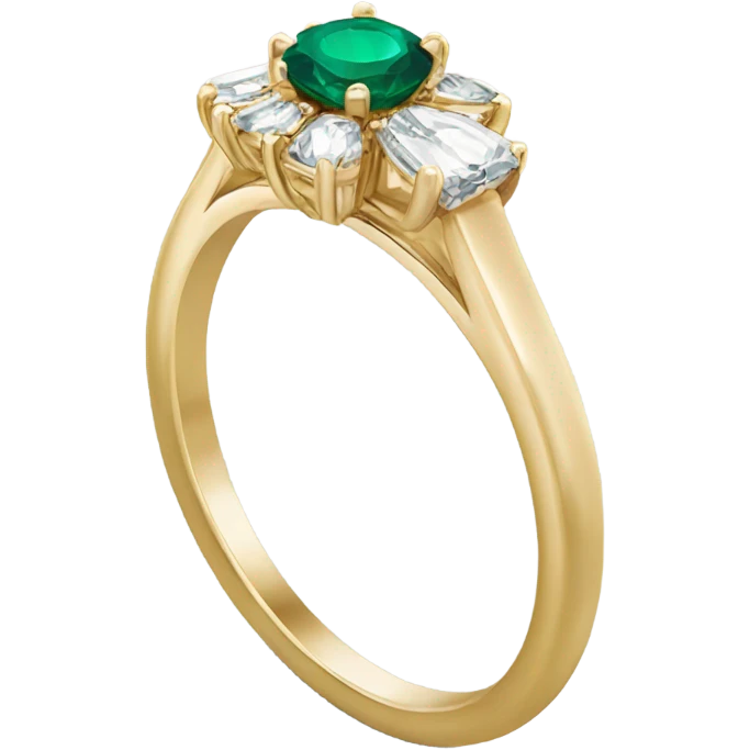 Emerald engagement ring emoji