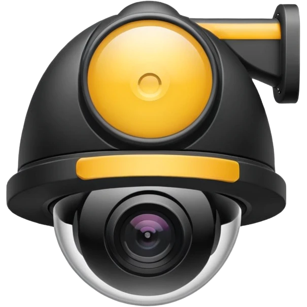 Dome cctv camera in black  emoji