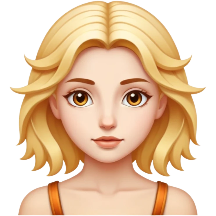 A girl with enchanting beauty, her features symmetrical and striking, radiating both strength and kindness in her presence emoji