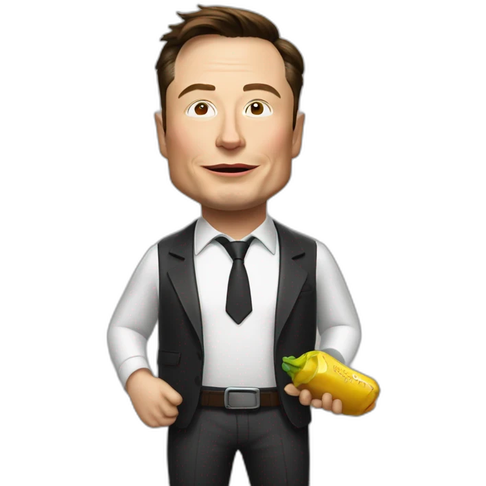 Elon musk buvant un coca emoji