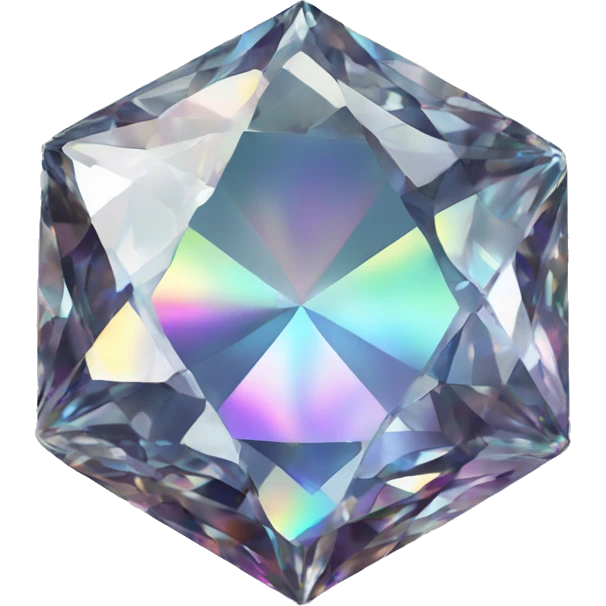 56-carat iridescent diamond crystal cluster emoji