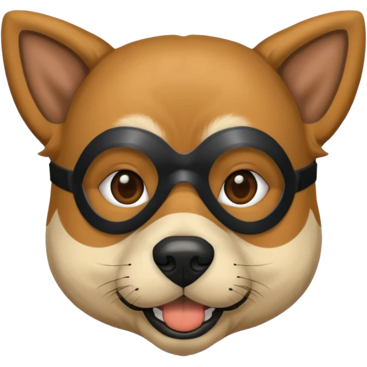 a full human body but face alone dog face emoji