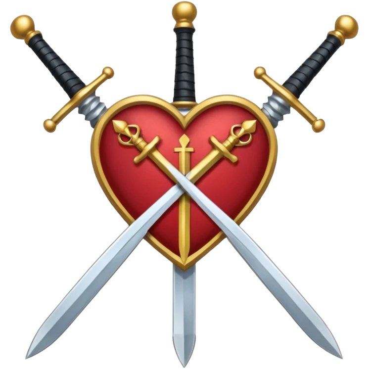 three of swords tarot emoji