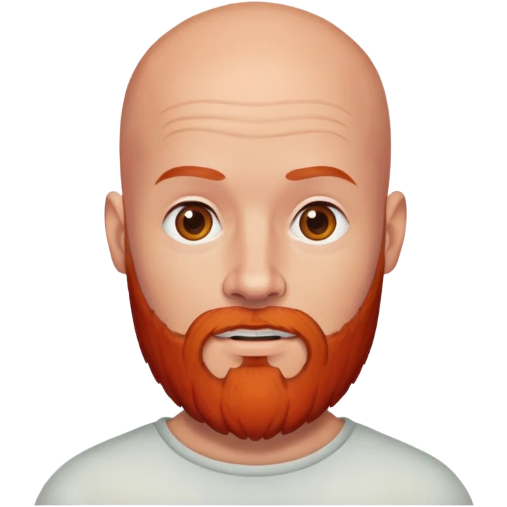Bald red beard emoji