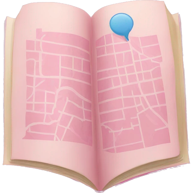 Pink map book  emoji