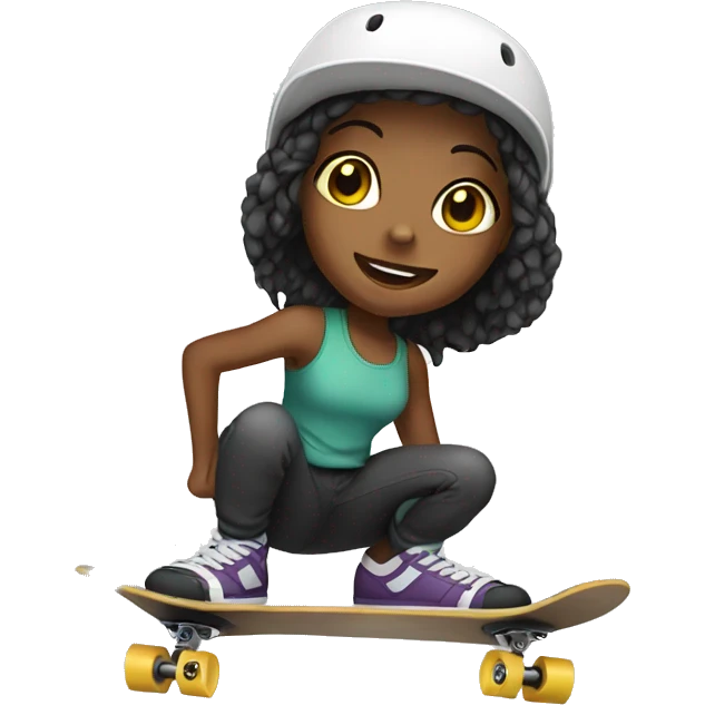 Skateboarding girl emoji