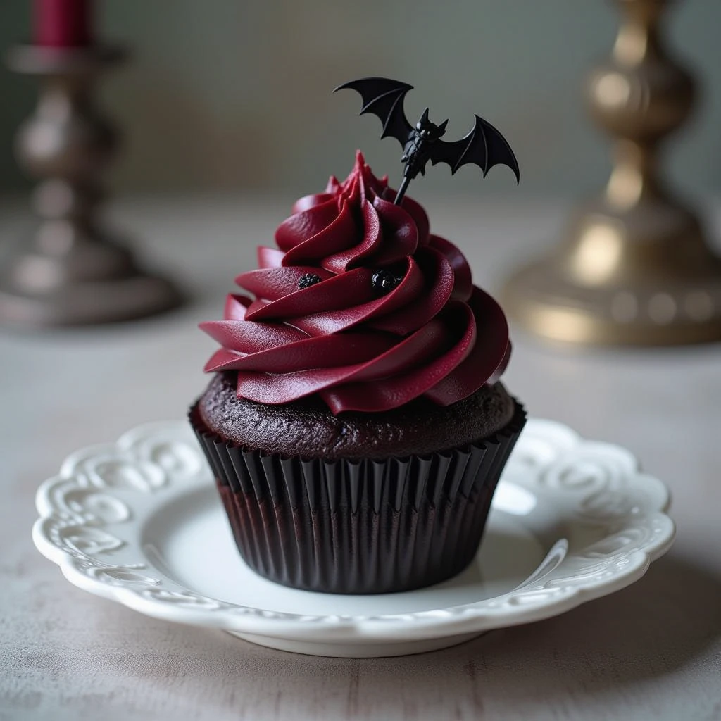 gothic cupcake, dark aesthetic, intricate details, moody lighting emoji